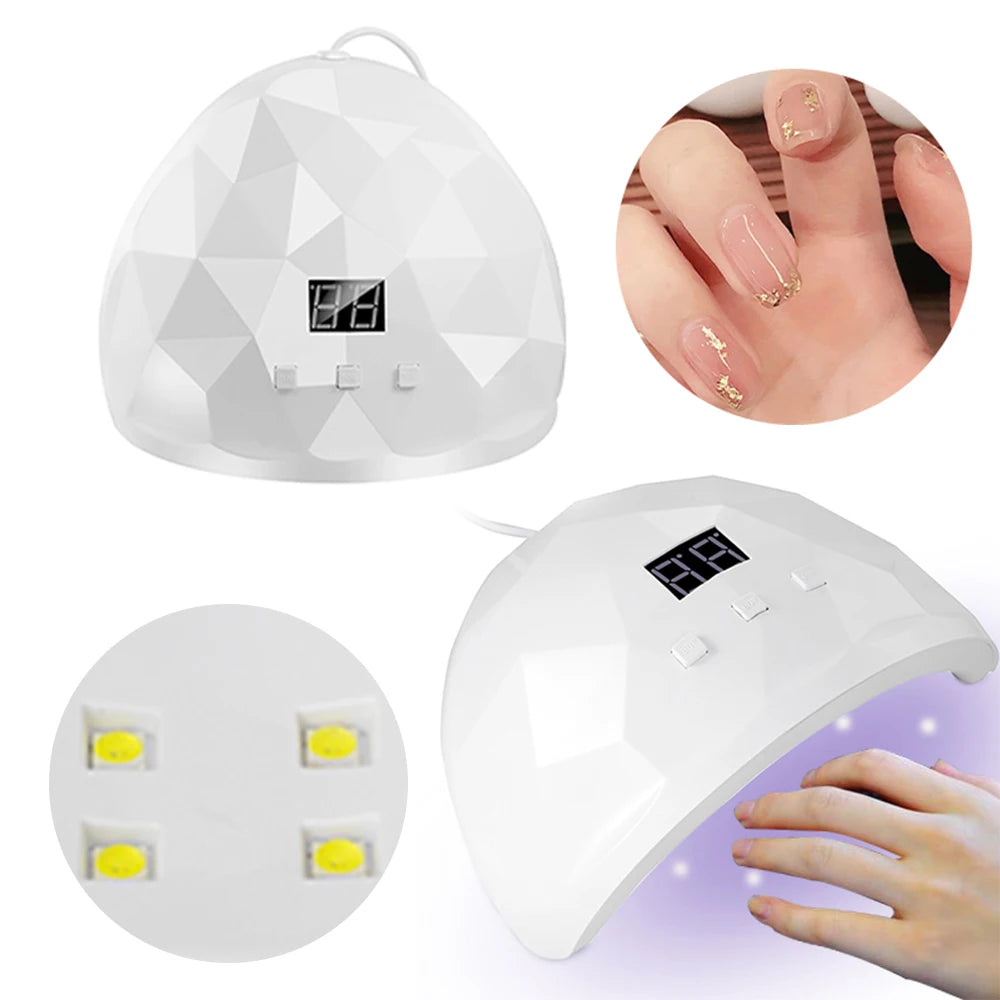 Lampe UV LED 88W Ongles Gel — 18 LEDs, Minuterie 60/80/99s, Protection Yeux | CLEVI Paris