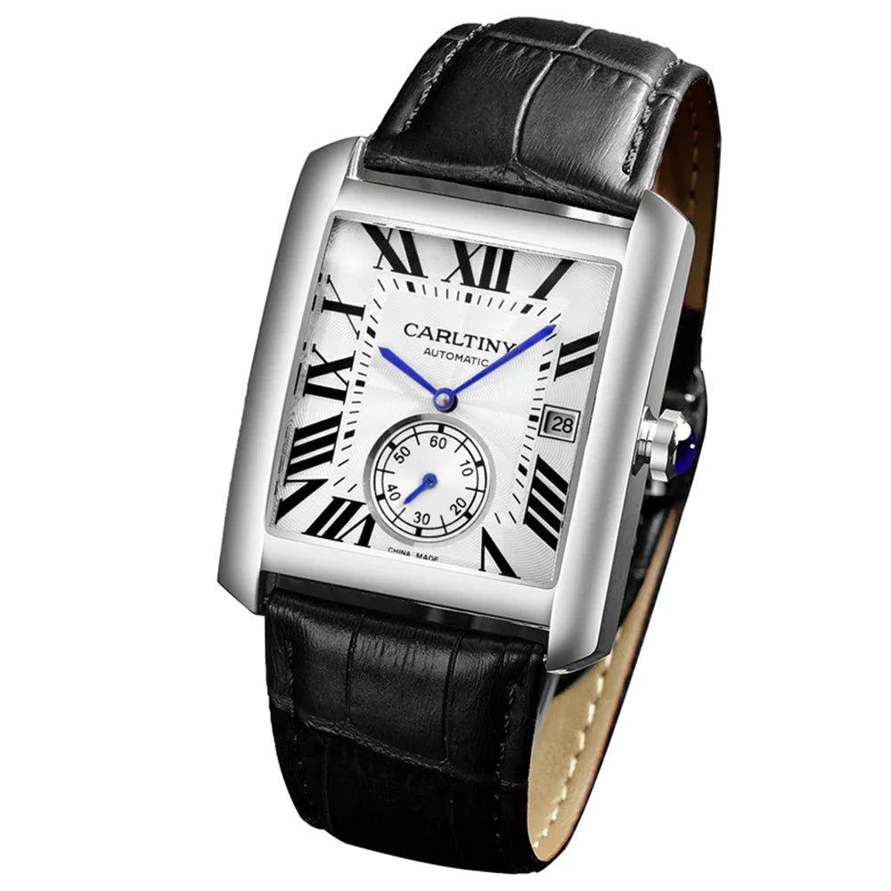 Montre Automatique Homme Rigas – Carrée Acier 316L Mouvement Seagull Verre Saphir 50m – CLEVI Paris