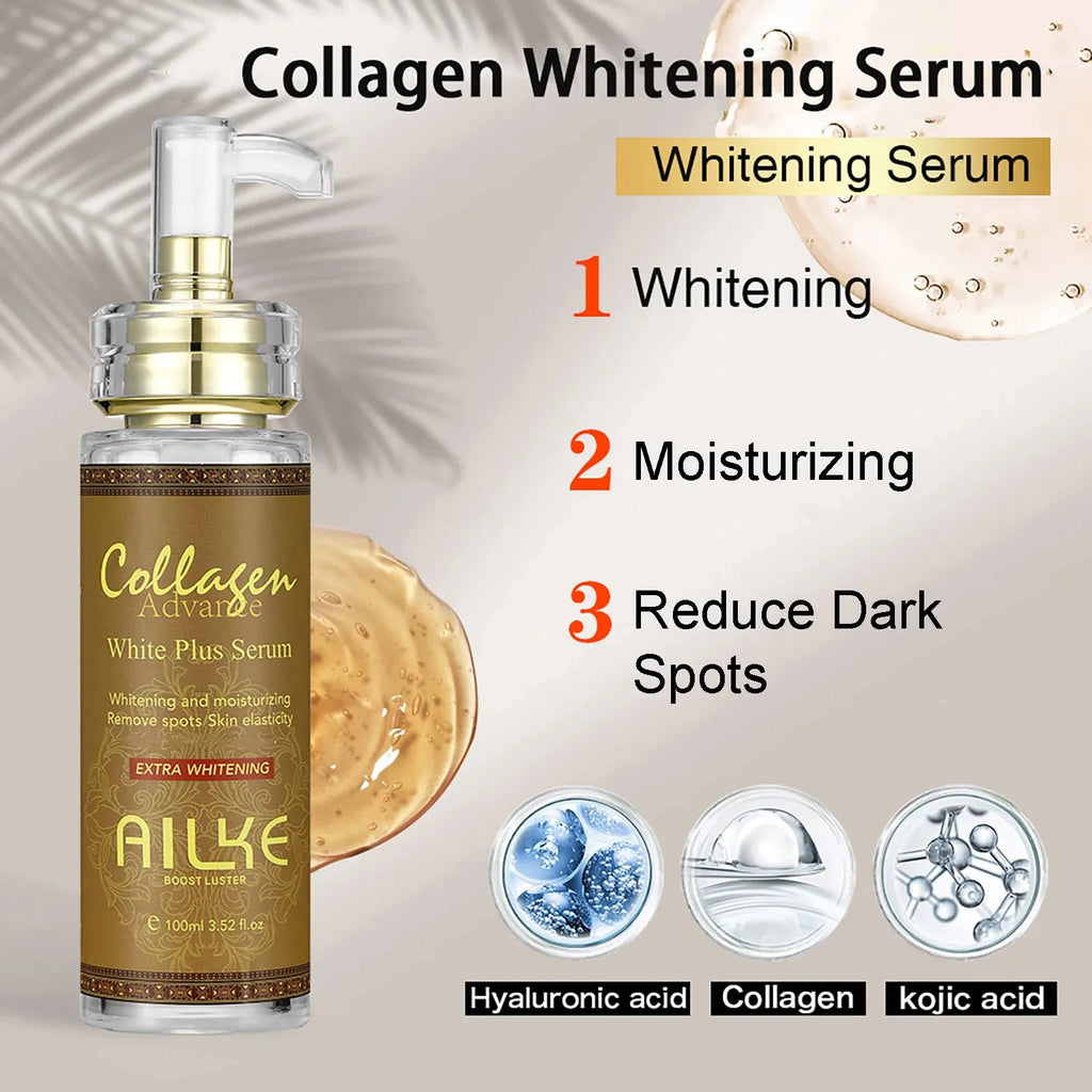 Gamme Collagène AILKE Éclaircissant & Anti-Taches | Sérum, Lotion, Crème & Savon Papaye – CLEVI Paris