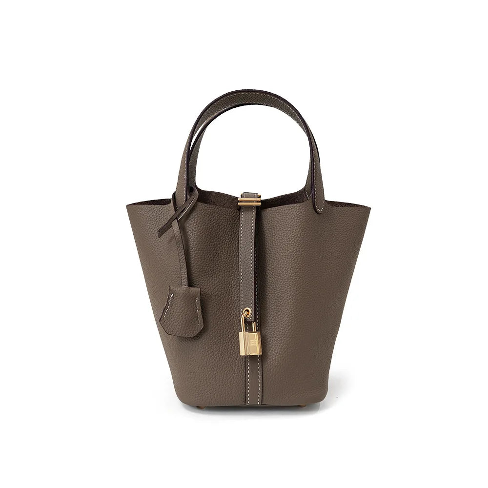Sac Seau Femme Cuir Véritable TOGO Cylindrique Commuter Premium – CLEVI Paris