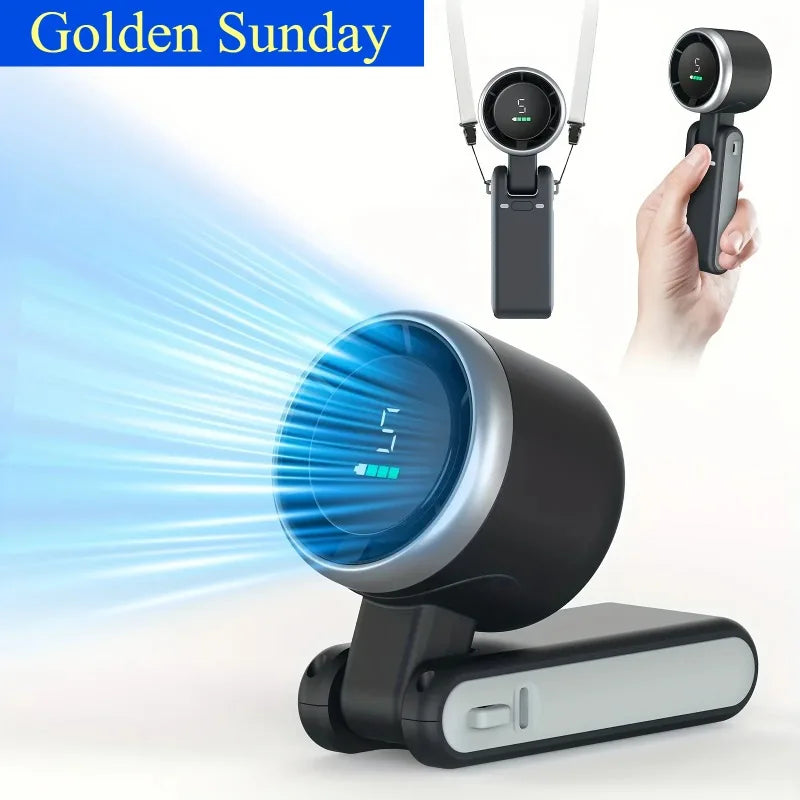 Ventilateur Portable Rechargeable 3-en-1 5 Vitesses 3600mAh — CLEVI Paris