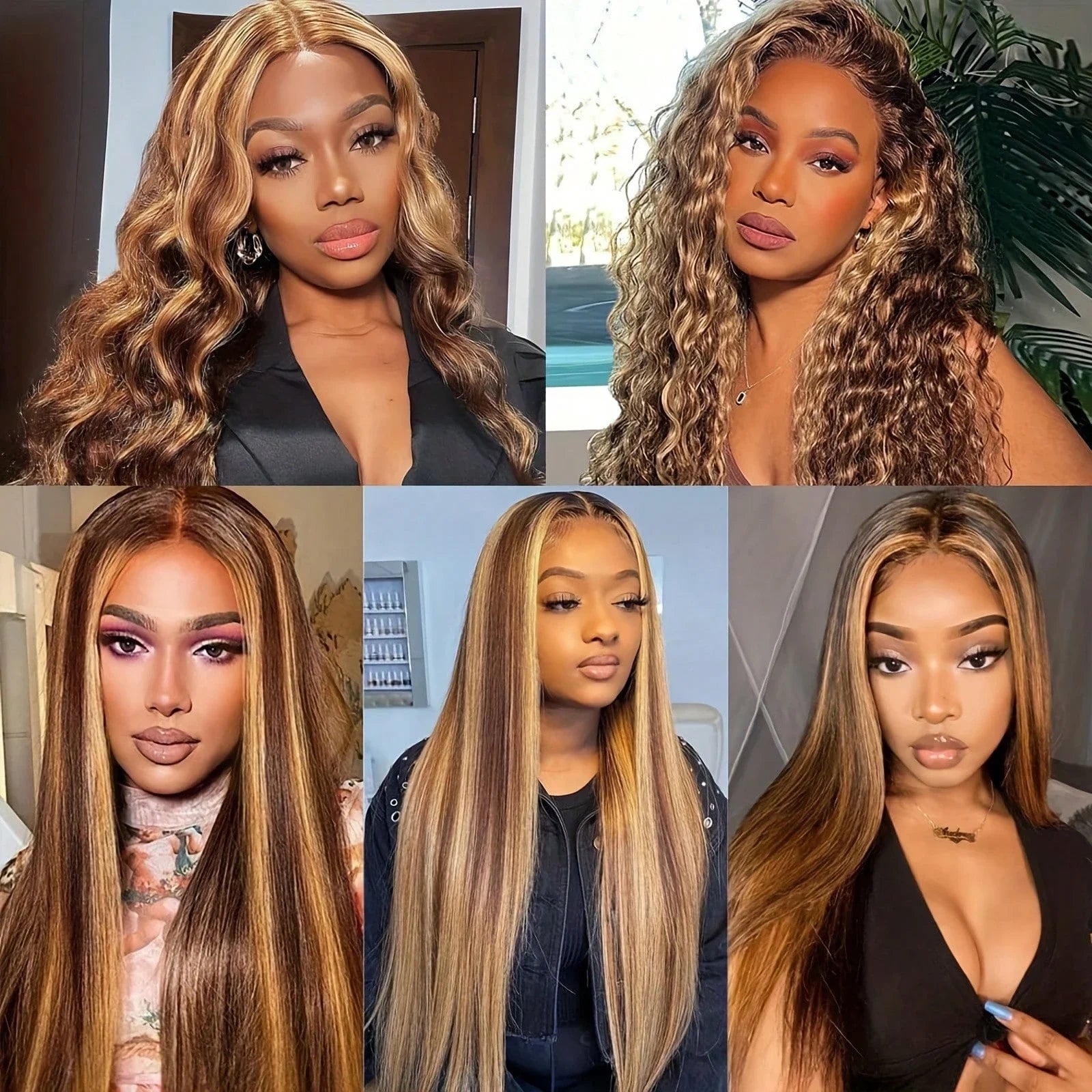 Extensions Body Wave Highlight Ombré P4/27 Brun/Blond Miel — CLEVI Paris