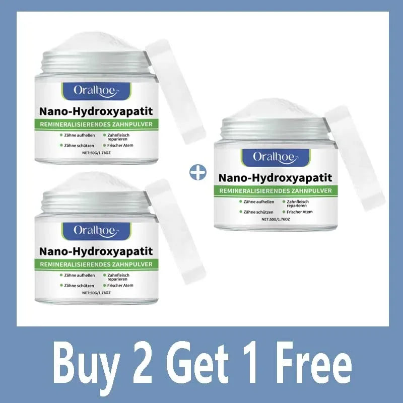 Poudre Dentifrice Blanchissante 10% Hydroxyapatite | Reminéralisation, Réparation Émail & Menthe Fraîche – CLEVI Paris