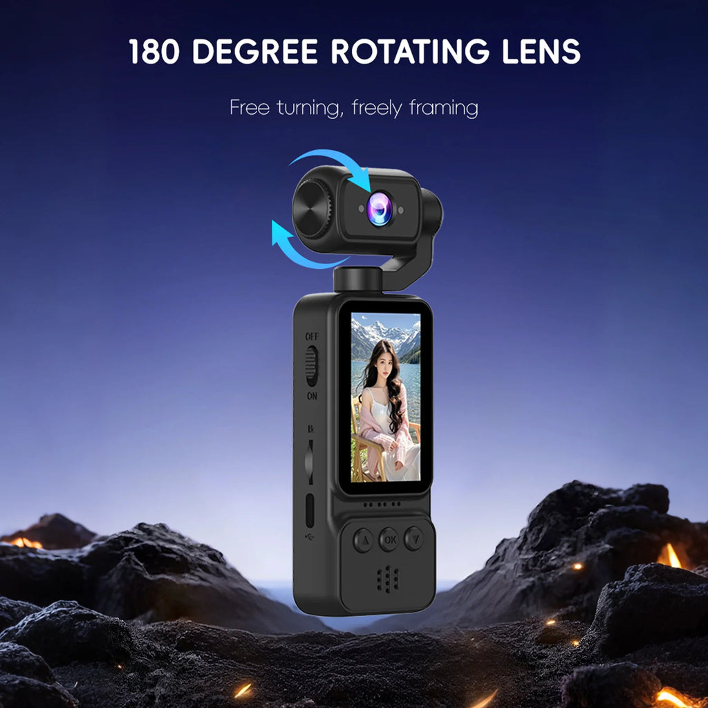 Mini Caméra de Poche 1080P Rotation 270° – WiFi Micro Intégré Sport & Vlog – CLEVI Paris
