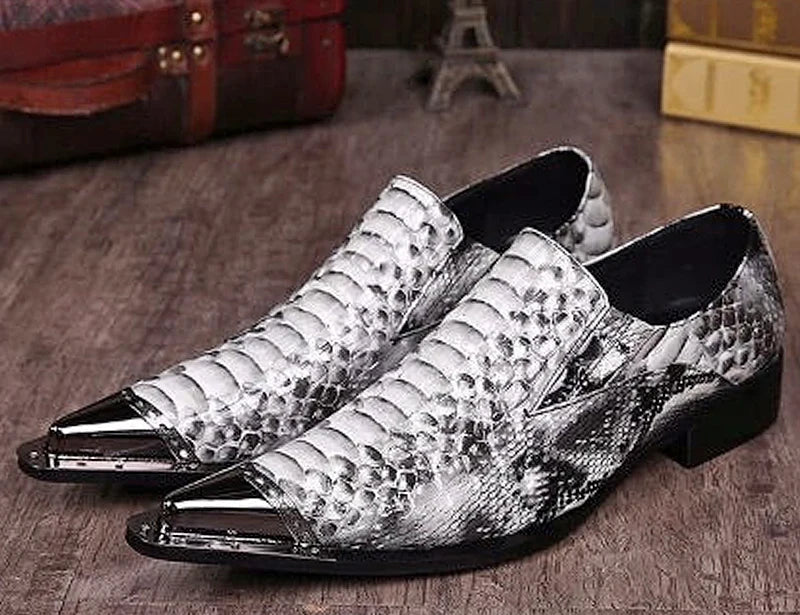 Derby Homme Cuir Véritable Motif Paisley Embout Métal Bout Pointu – 16 Coloris, EU 36-49 – CLEVI Paris