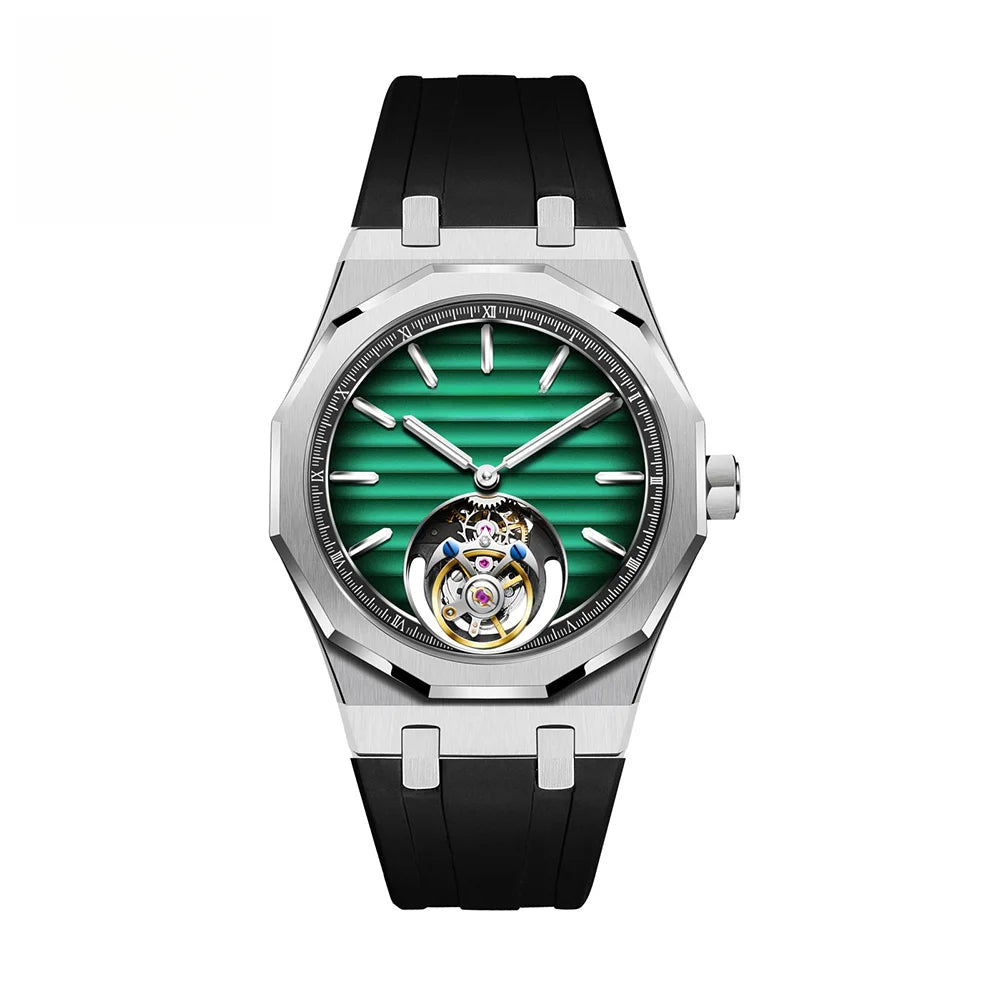 Montre Mécanique Tourbillon Volant RAYMONDOYA R8057 Squelette Saphir – CLEVI Paris