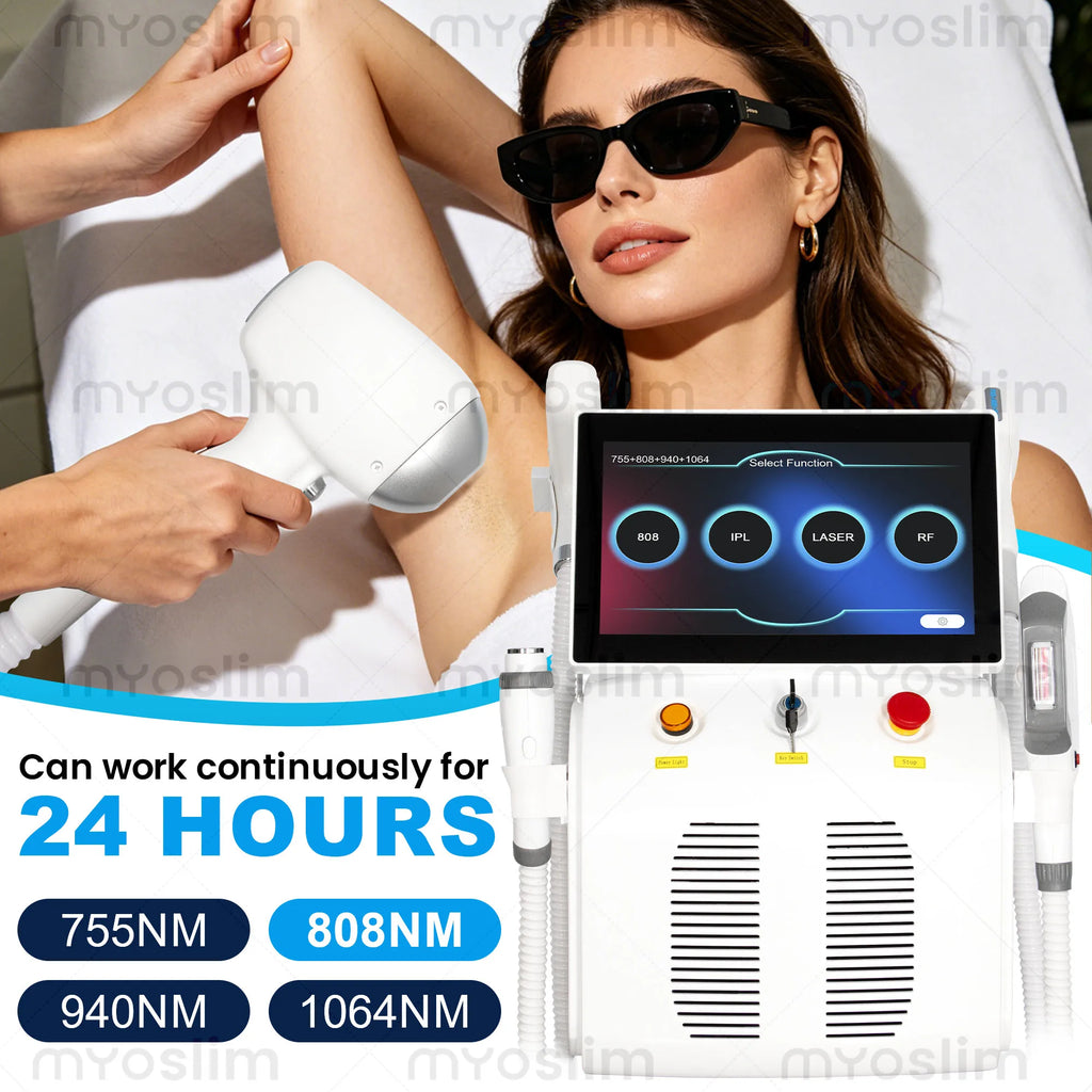 Machine 4-en-1 Laser Diode FAC 5000W 755/808/940/1064nm + Picoseconde + IPL + RF Épilation Détatouage Lifting – CLEVI Paris