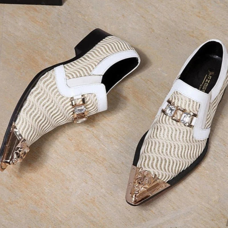 Loafers Luxe Homme Cuir Véritable Spikes Argentés & Dorés Slip-On – 14 Coloris, Tailles EU37-48 – CLEVI Paris