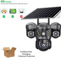 Caméra Solaire 4G Triple Objectif 15MP – Triple Écran Batterie 8000mAh Panneau 8W IP66 – CLEVI Paris