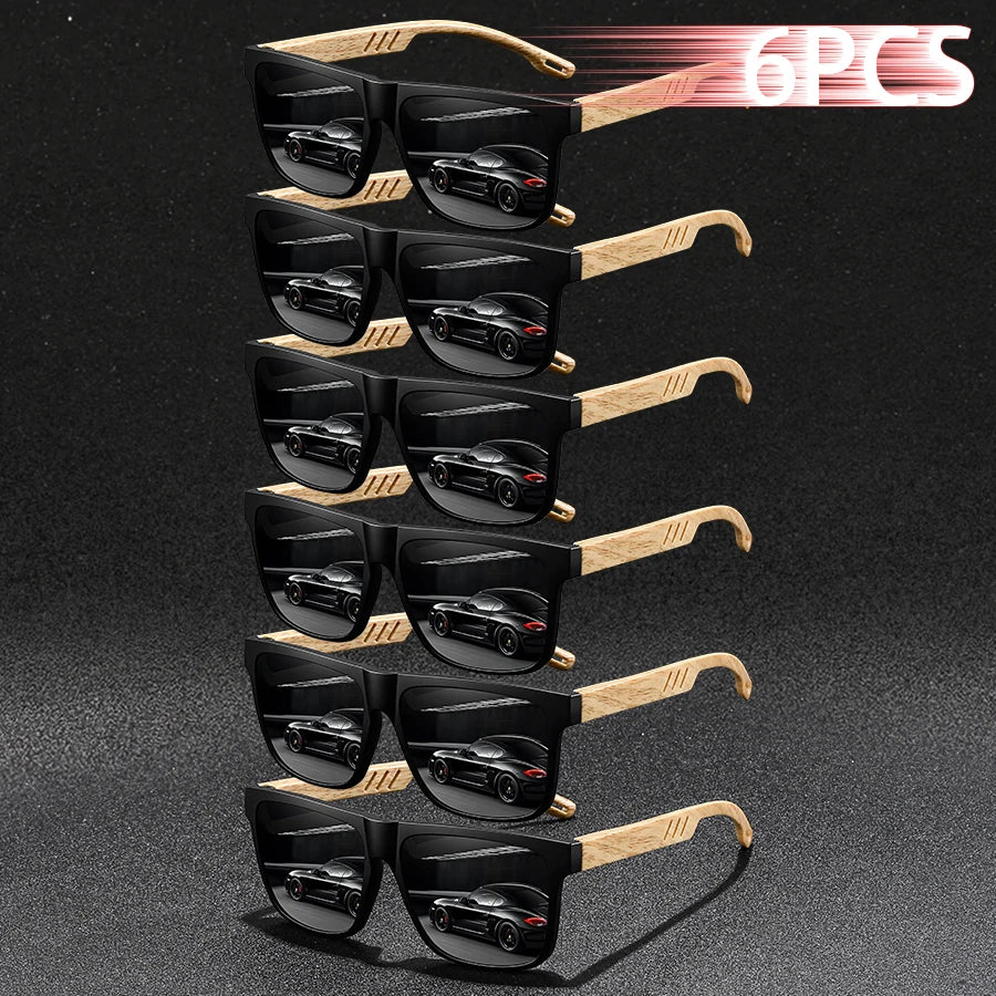 Lot 6 Lunettes de Soleil Carrées Unisexe Classiques SF70 – CLEVI Paris
