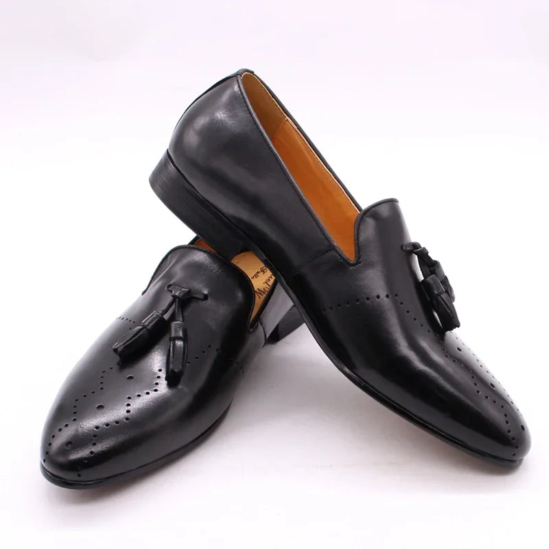 Mocassin à Glands Homme FELIX CHU – Cuir Véau Véritable Semelle Mouton