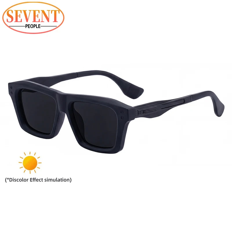 Lunettes de Soleil Steampunk Carrées Homme | UV400 Verres Dégradés & Polarisés | Conduite Vintage – CLEVI Paris