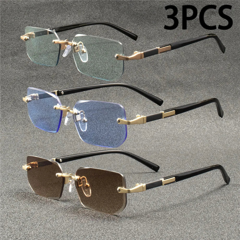 Lunettes de Soleil Sans Monture Rectangle Fashion — CLEVI Paris