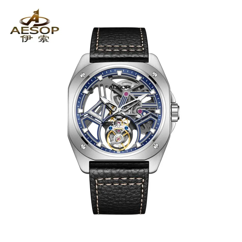 Montre Homme Tourbillon Squelette Aesop – CLEVI Paris