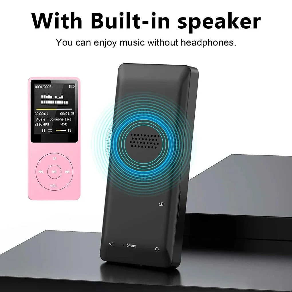 Lecteur MP3 Ultra-Slim Bluetooth FLAC FM TF 128Go 10h Sport Walkman – CLEVI Paris