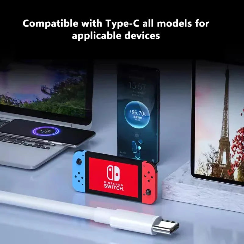 Câble USB-C vers USB-C 100W PD Charge Rapide 5A 0,3m-2m – CLEVI Paris