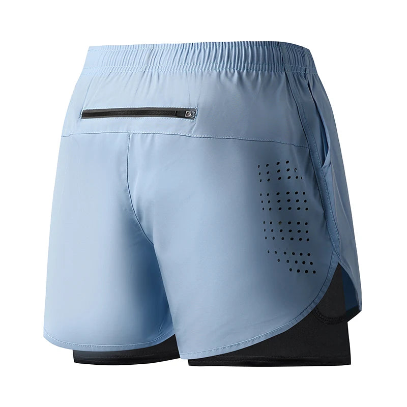 Short Running Homme Double Couche Polyester | Séchage Rapide, Fitness & Sport, 12 Coloris, Tailles S à XXL – CLEVI Paris