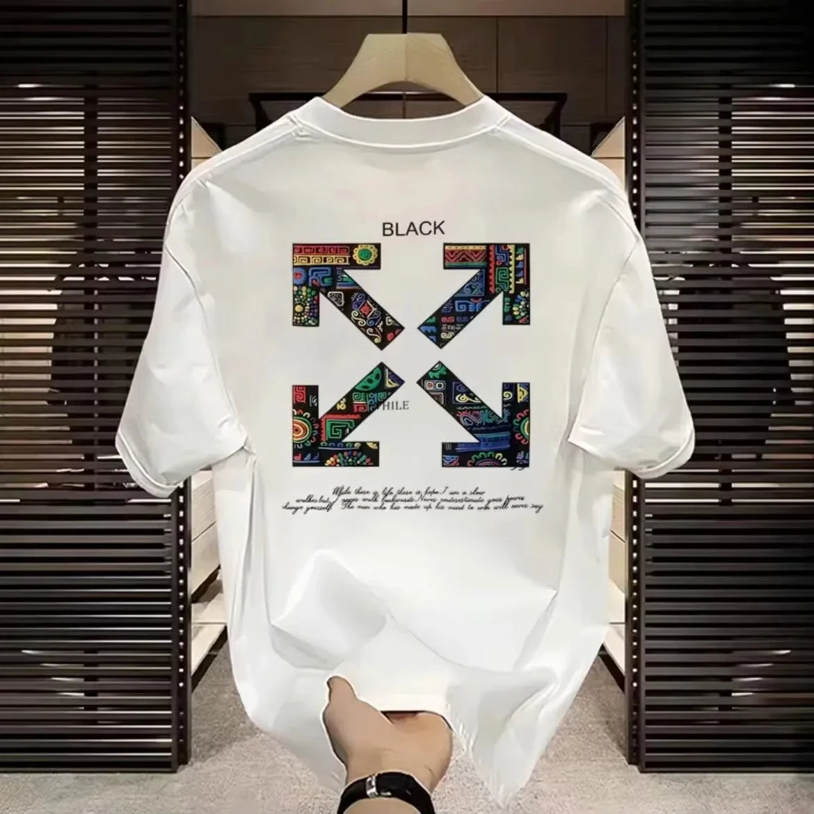 T-Shirt Unisexe Motif Floral 100% Coton Loose Fit Manches Courtes Streetwear S à XXXL 2 Coloris – CLEVI Paris