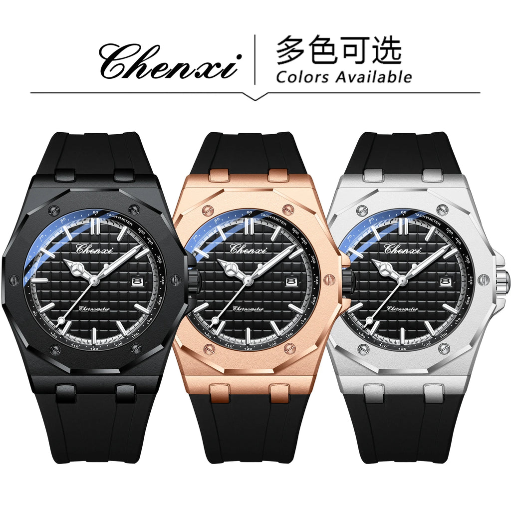 Montre CHENXI 8268 Homme Silicone Waterproof Calendrier Lumineuse – CLEVI Paris