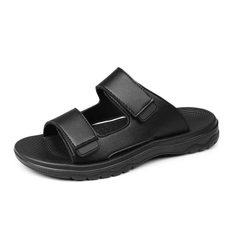 Sandales Homme Cuir Respirantes Semelle Souple | Noir, Marron & Orange – CLEVI Paris