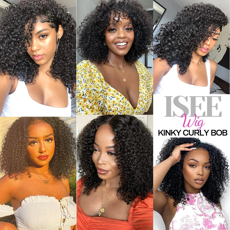 Perruque Kinky Curly Bob 7x5 Glueless Remy Hair – CLEVI Paris