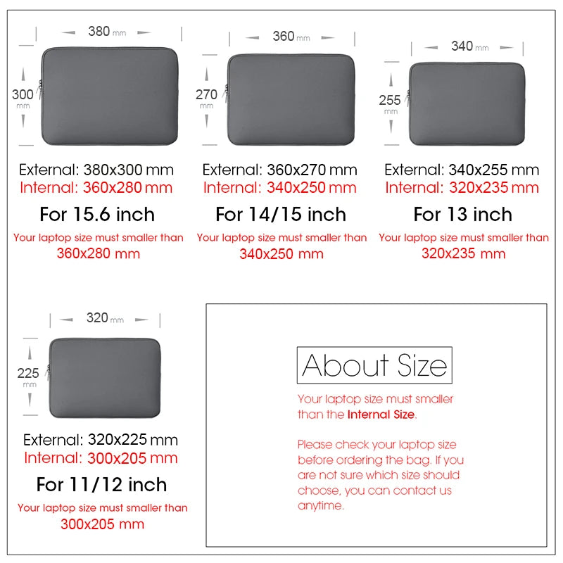 Housse Ordinateur Portable 13"-15,6" MacBook Lenovo Dell — CLEVI Paris