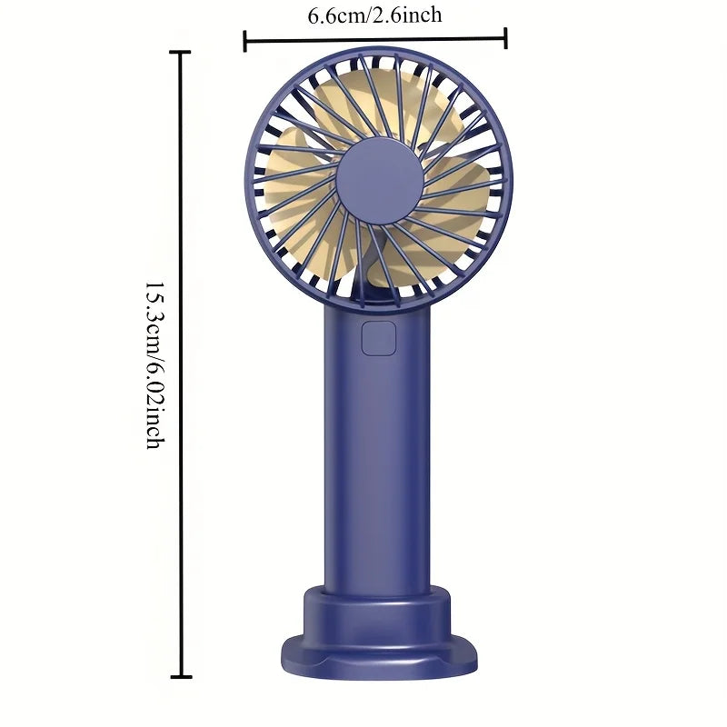 Mini Ventilateur USB Rechargeable avec Support Téléphone — CLEVI Paris