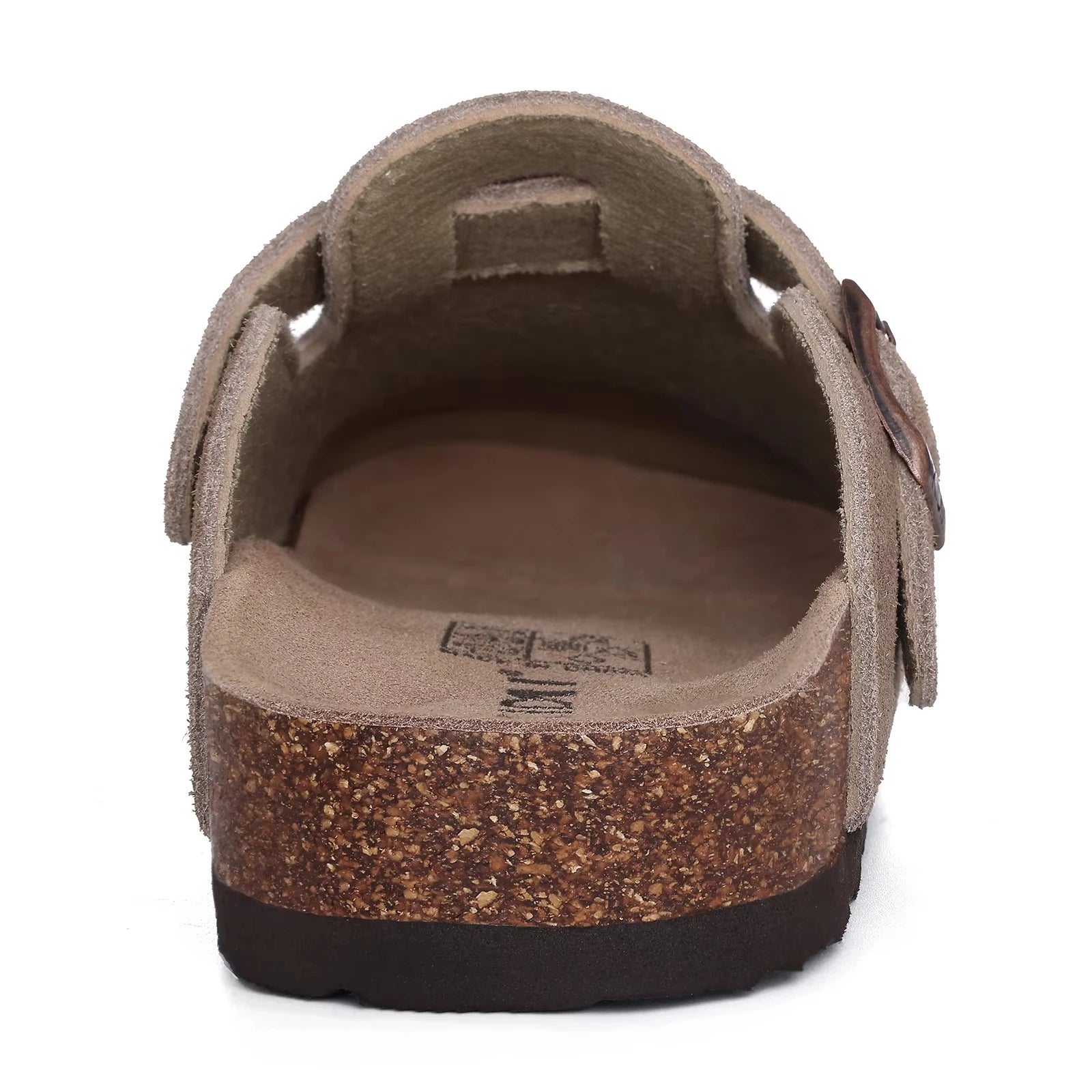 Mules Suède Boucle Métal Semelle Liège Soutien de Voûte | Mixte EU 36-46