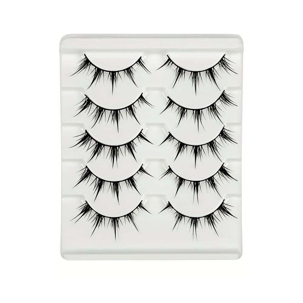 Faux cils style manga, lot de 5 paires – CLEVI Paris