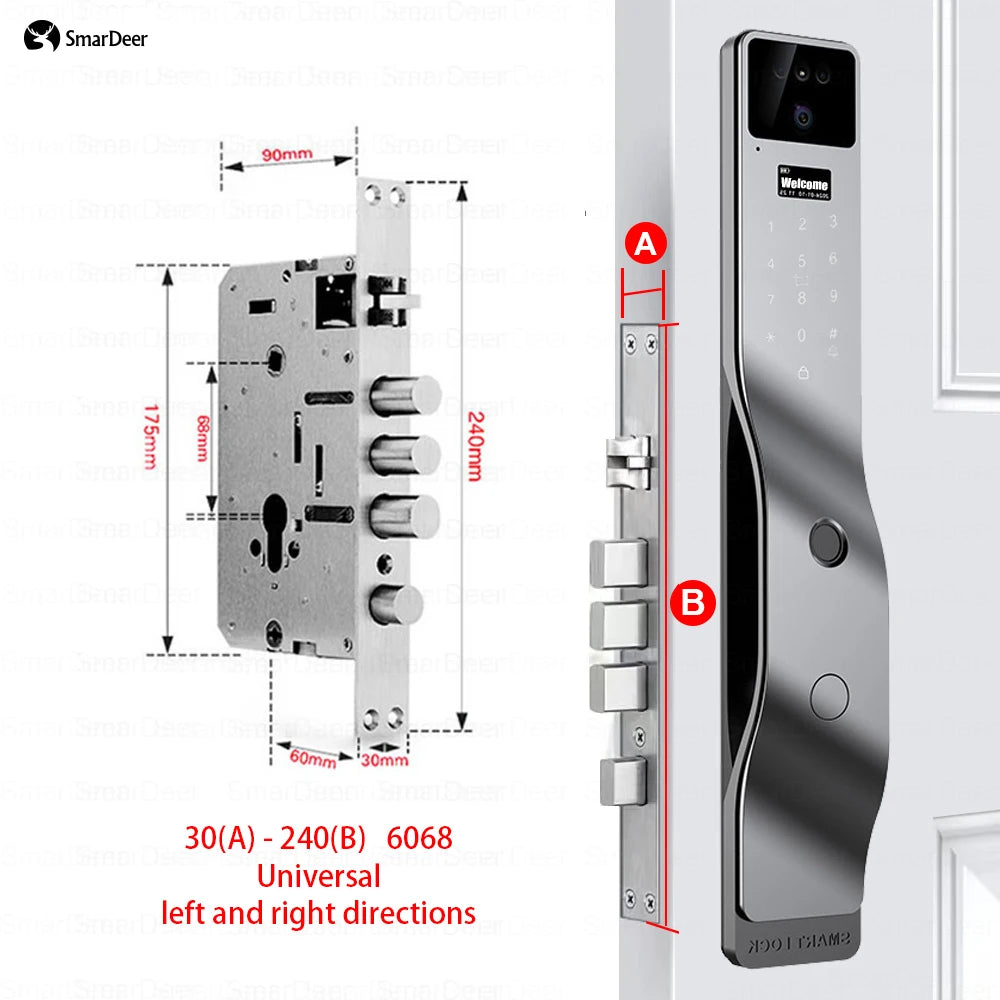 SmarDeer Serrure Connectée 3D Face & Veine Palmaire – CLEVI Paris