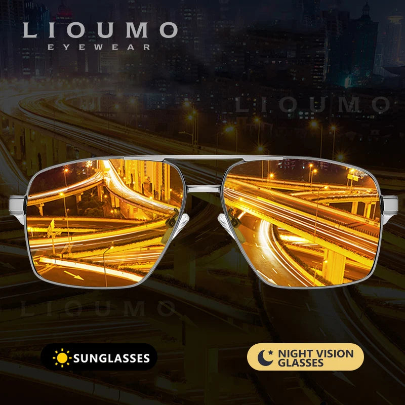 LIOUMO Lunettes Photochromiques Polarisées Vision Nocturne Anti-Reflets UV400 – CLEVI Paris