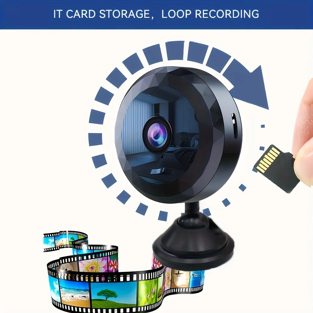 Mini Caméra de Sécurité WiFi 1080P – Vision Nocturne, Détection de Mouvement & Batterie Rechargeable – CLEVI Paris