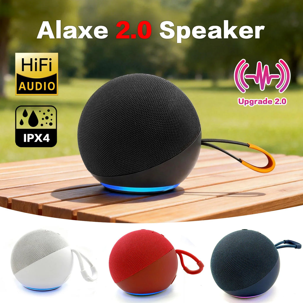 Enceinte Bluetooth Portable DGETG Alaxe — 360° Surround, IPX4, RGB, 5W, Carte TF | CLEVI Paris