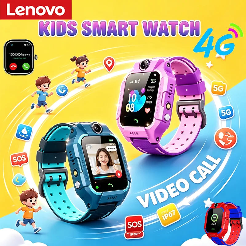 Montre Connectée Enfant Lenovo Caméra SIM GPS SOS Étanche 3-12 ans – CLEVI Paris