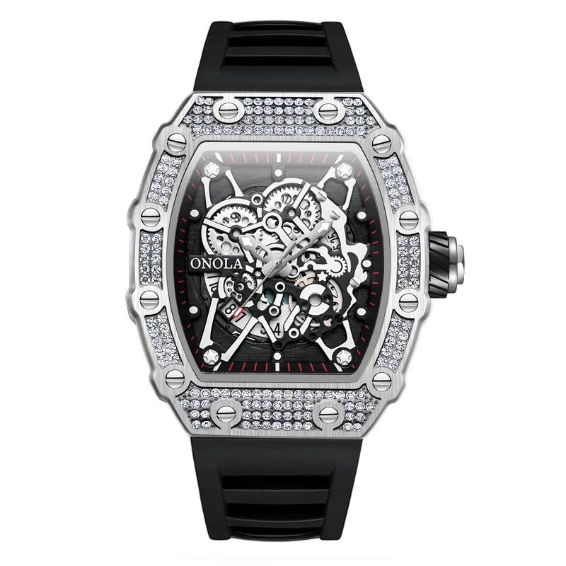 ONOLA ON3827D – Montre Quartz Homme | Sport & Business, Bracelet Silicone, Étanche 3 Bar