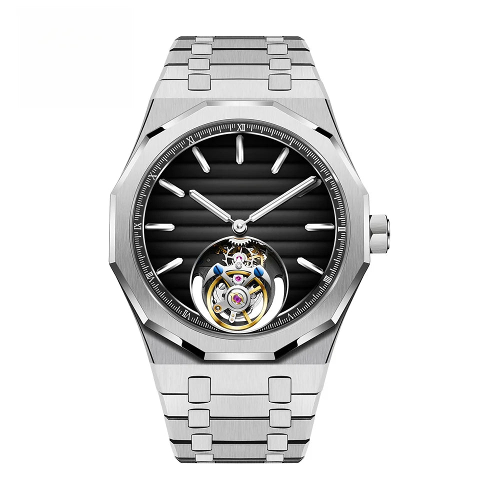 Montre Mécanique Tourbillon Volant RAYMONDOYA R8057 Squelette Saphir – CLEVI Paris
