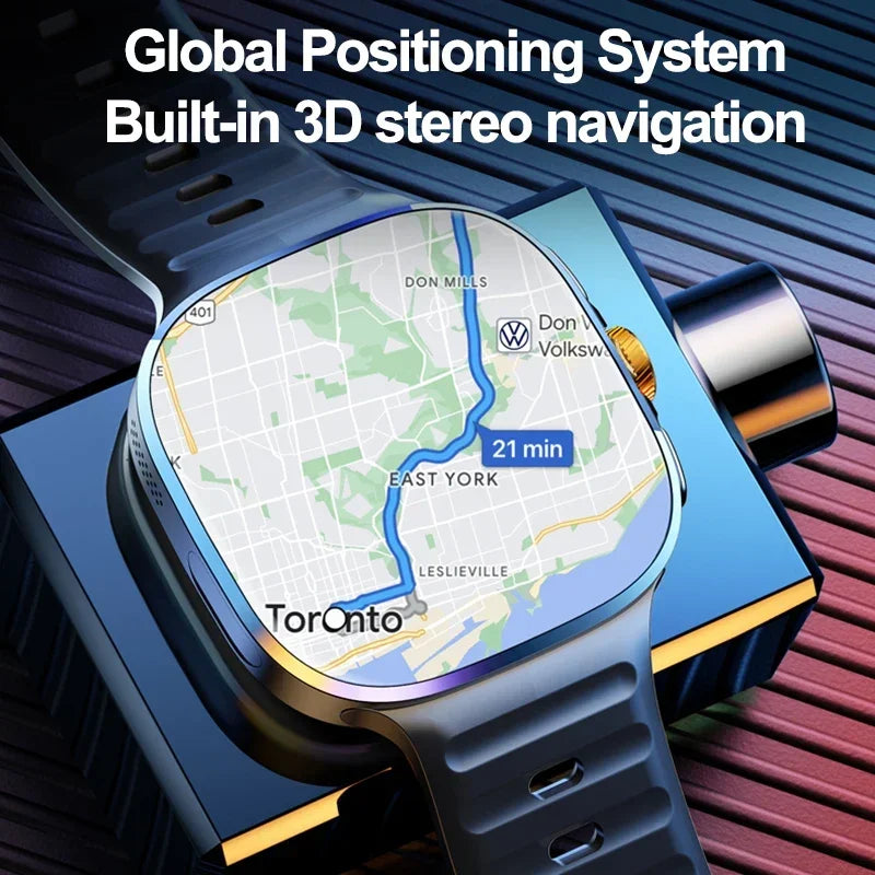Montre 4G Android 10 AMOLED 720p GPS SIM 256Go – CLEVI Paris