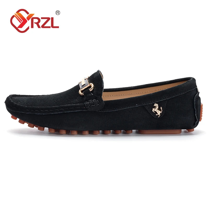 Mocassins Homme Daim Slip-On Décor Métallique Grande Taille | 4 Coloris, Tailles 37-48 – CLEVI Paris