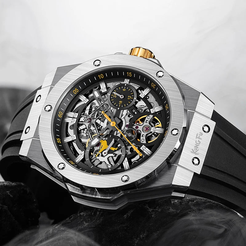 Montre Mécanique Édition Limitée Welly Merck WM128M – Kung Fu Verre Saphir Étanche 5 Bars