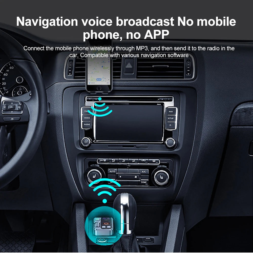 Émetteur FM Bluetooth 5.1 Voiture – Charge Rapide 30W PD USB-C Lecteur MP3 Mains Libres AUX 12-24V – CLEVI Paris