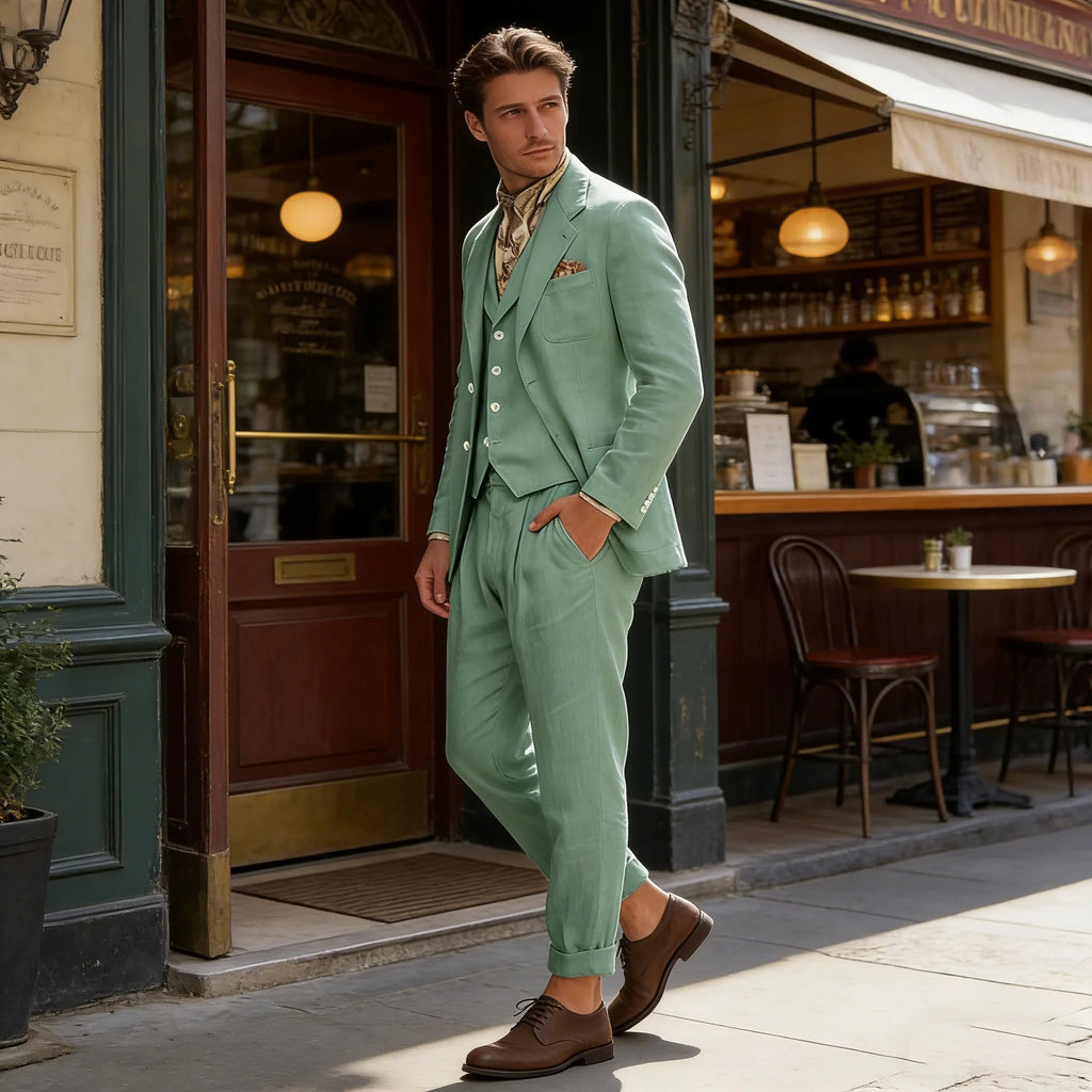 Costume Lin Homme 3 Pièces – CLEVI Paris