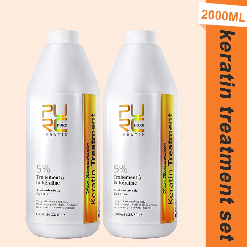 Gamme Kératine Brésilienne PURC 1000ml | Shampoing, Soin & Traitement | Lots 2 ou 3 Pièces – CLEVI Paris