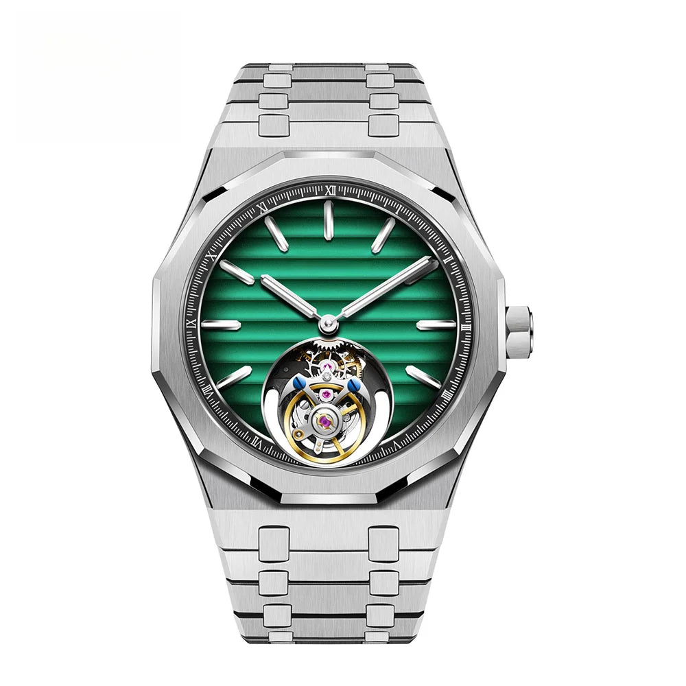 Montre Mécanique Tourbillon Volant RAYMONDOYA R8057 Squelette Saphir – CLEVI Paris