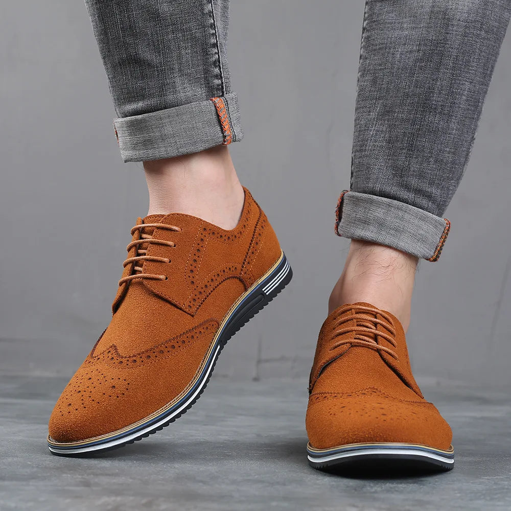 Chaussures Oxford Homme Daim | Lacets Casual Sport Respirantes