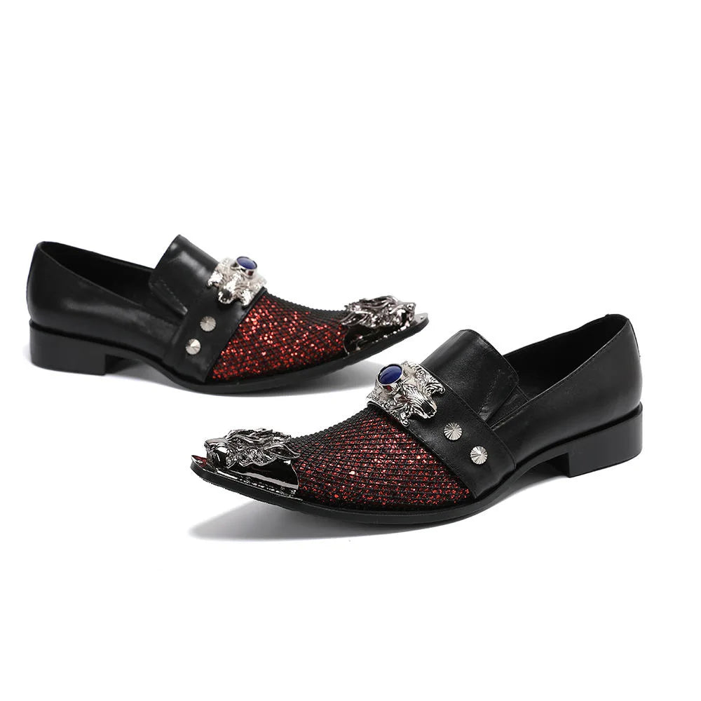 Oxford Homme Cuir Véritable Fait Main – Motif Vichy, Embout Métal, Bout Pointu, EU 36-49 – CLEVI Paris