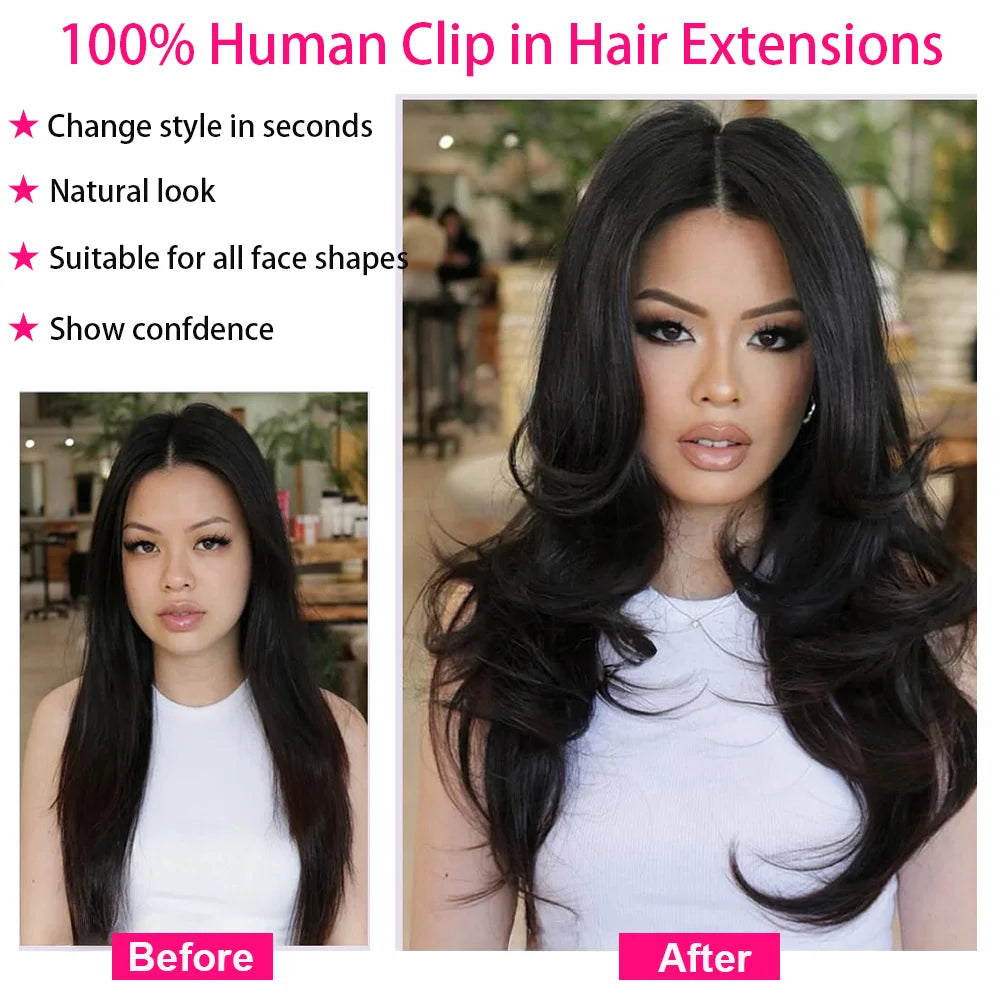 Extensions Clip In Lisses Brésiliennes 120g – CLEVI Paris