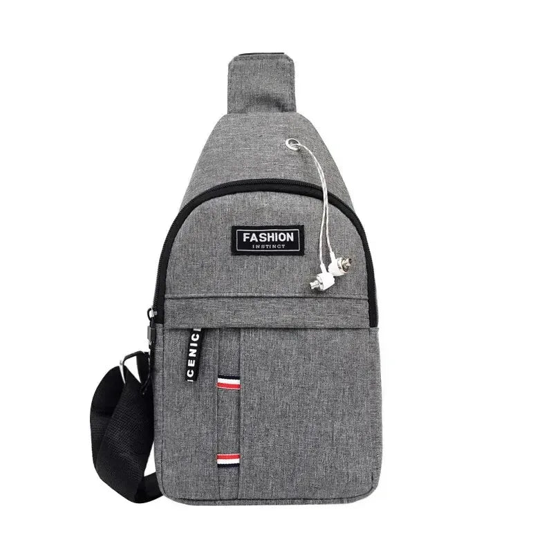 Sac Bandoulière Nylon Homme Demi-Lune — CLEVI Paris