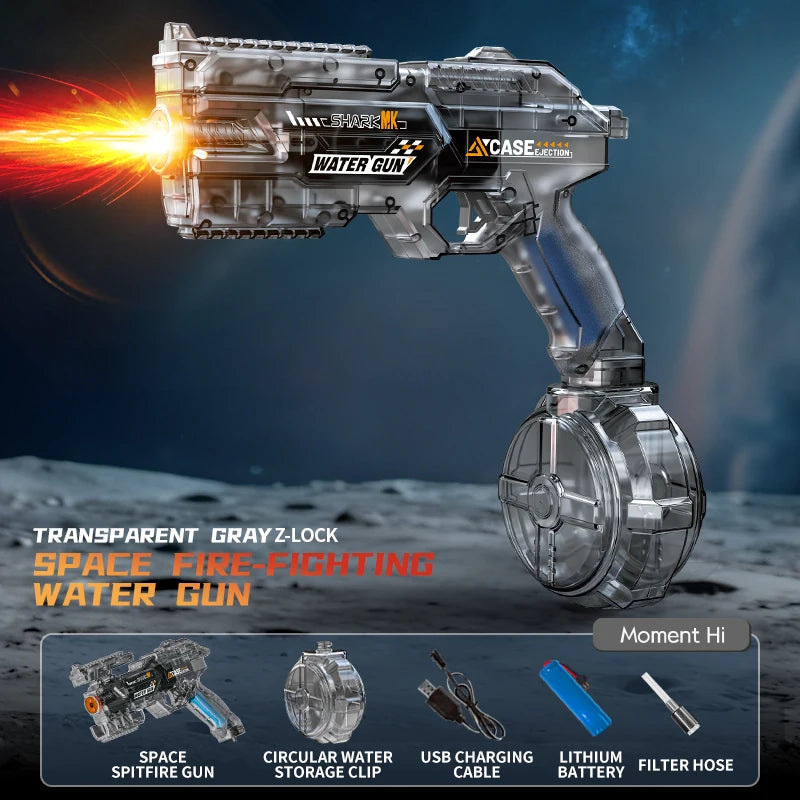 Pistolet à Eau Électrique Puissant – Rechargeable, Aspiration Auto, Adultes & Enfants – CLEVI Paris