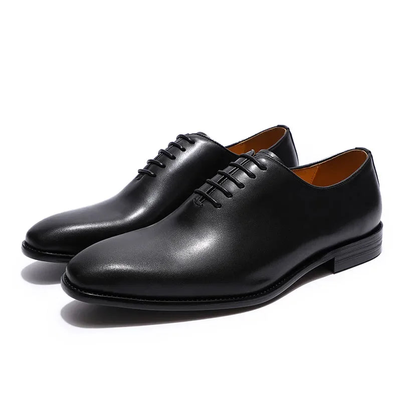 Oxford Whole-Cut Homme Luxe Cuir Vachette Véritable Bout Pointu | Business Mariage EU 39-46