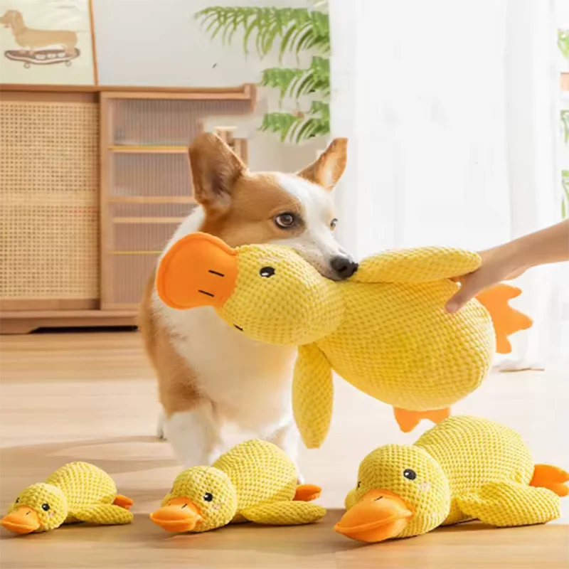 Peluche Canard Jouet pour Chien | Polaire, Couinant, Anti-Ennui – CLEVI Paris
